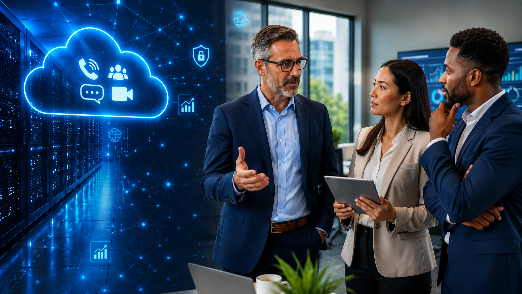 Business leaders evaluating a secure, geo-redundant cloud communications platform