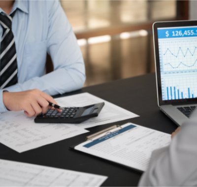 A bank or financial office team serving clients on a secure hosted phone system