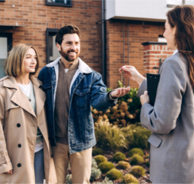 A leasing office team handling resident and maintenance calls on a hosted phone system
